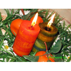 Натуральные ароматические свечи "Апельсиновая роща" и "Лавандовая поляна"